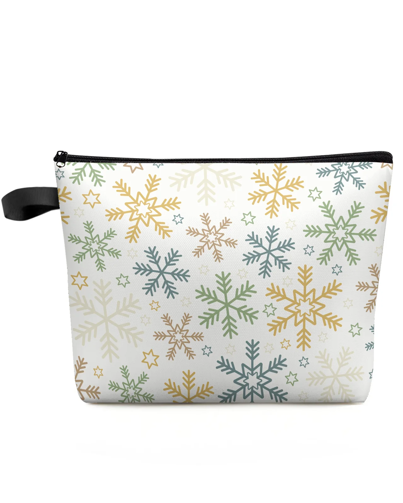 

Christmas Color Snowflakes Women Portable Storage Bag Pouch Napkin Cosmetic Bags Organizer Ladies Makeup Bag