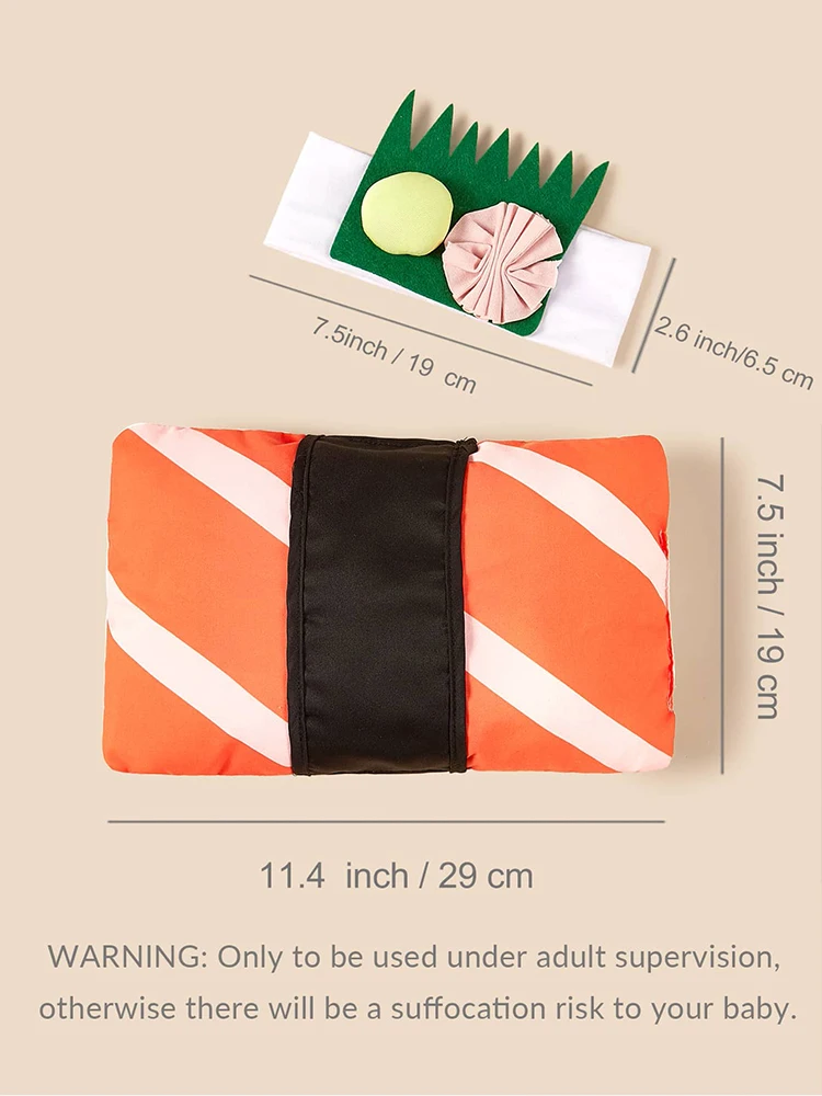 Pillow + Headband Set Sushi Cosplay Costumes For Baby Headrest Security Pillows Backpack Cartoon Soft Security Pillows baby pillow baby safety pillow head protector pillow