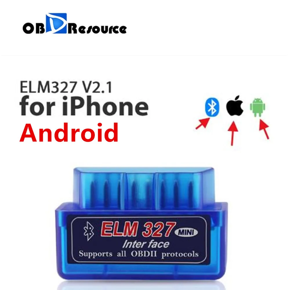 Мини-сканер ELM327 OBD V2.1 для Android/IPhone Bluetooth автомобильный диагностический сканер elm 327