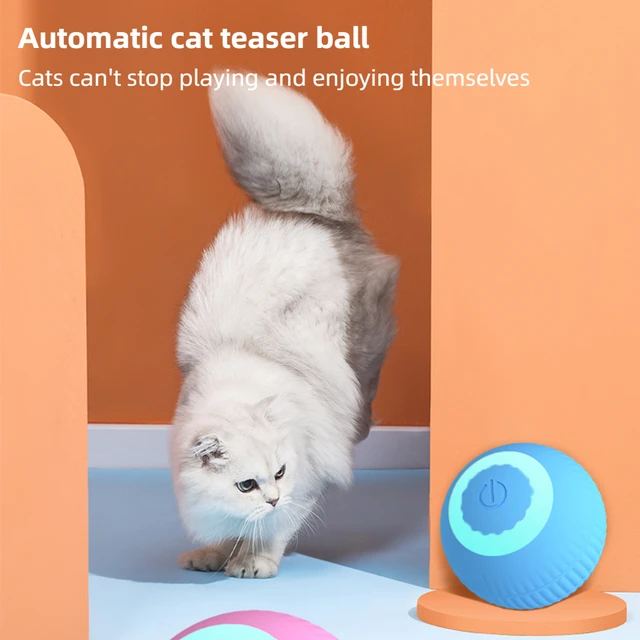 Teasing Cat Electric Ball Toys Automatic Moving Bouncing Rolling Ball with Led Lights Usb Rechargeable Smart Interactive Cat Toy - Imagen 2
