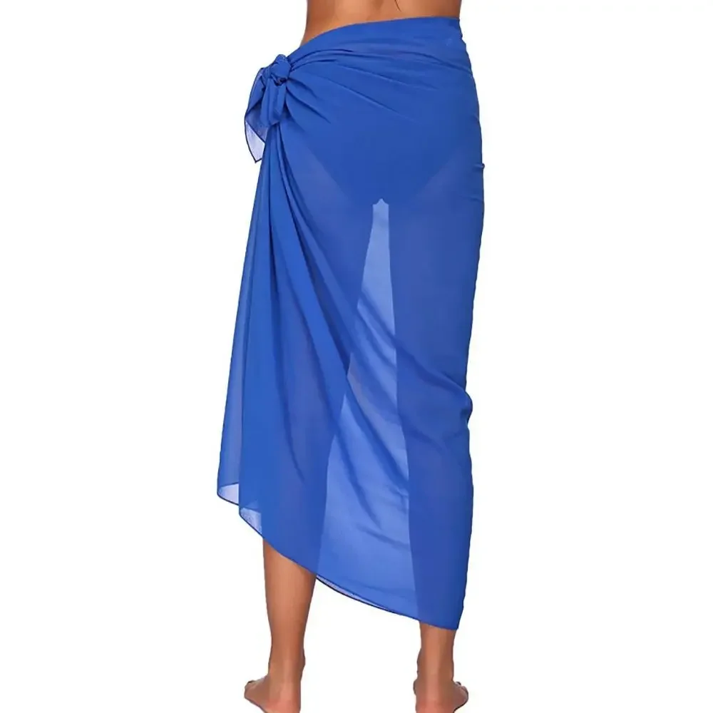Summer Sheer Chiffon Sarong Skirt - Women's Swimsuit Cover-Up