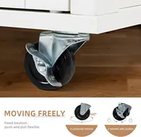 Mobile Kitchen Island Cart with Storage, Wheels, Cabinet and Drawer for Dining Room in White 5