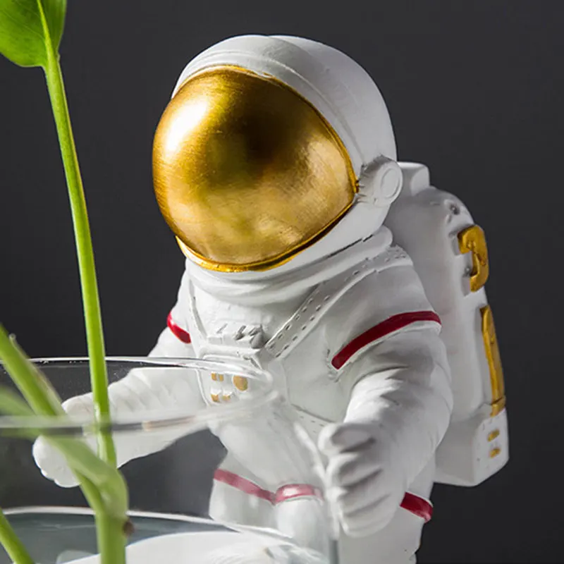

Astronaut Vase with Light Living Room Flower Arrangement Glass Transparent Astronaut Vase with Light Flower Arrangement Glass