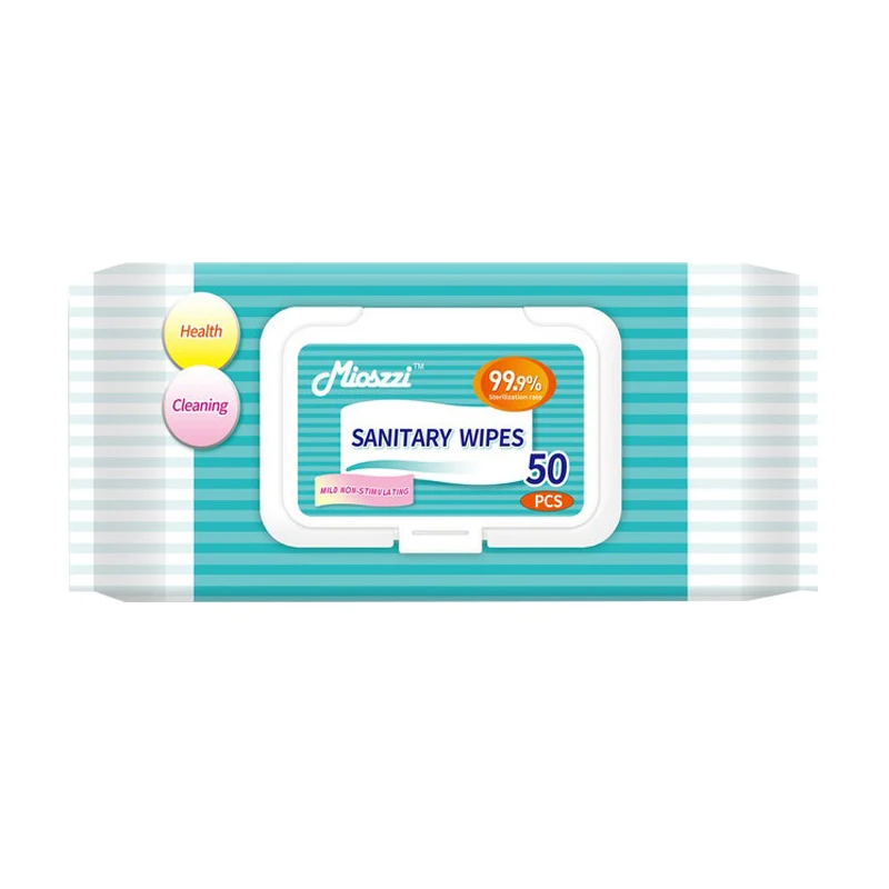 50pcs Sanitary Cleaning Wet Wipes