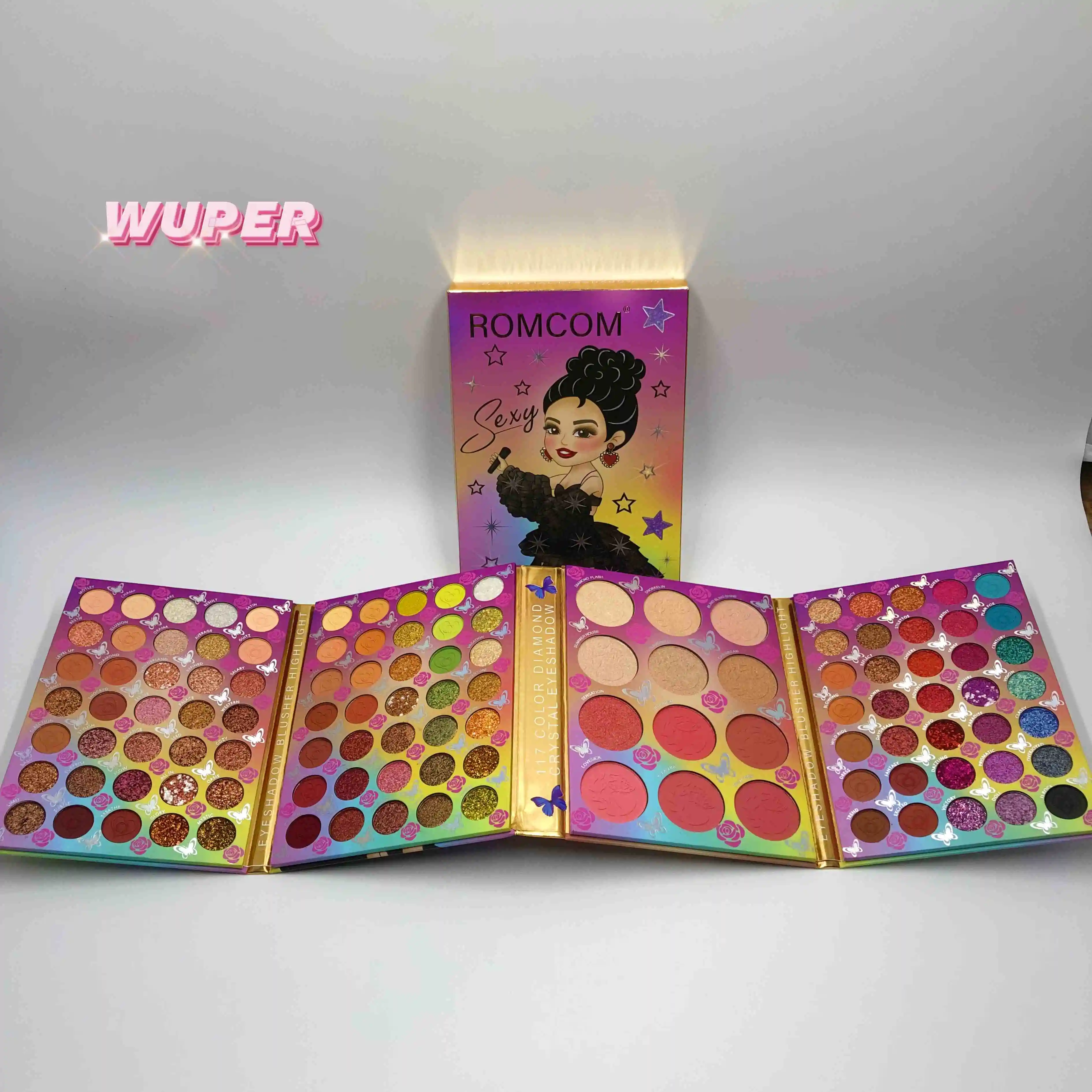 

117 Colors Eye Shadow Palette Make-up for Women Highlighter Pressed Powder Blush Korean Cosmetics Kawaii Makeup Products Set