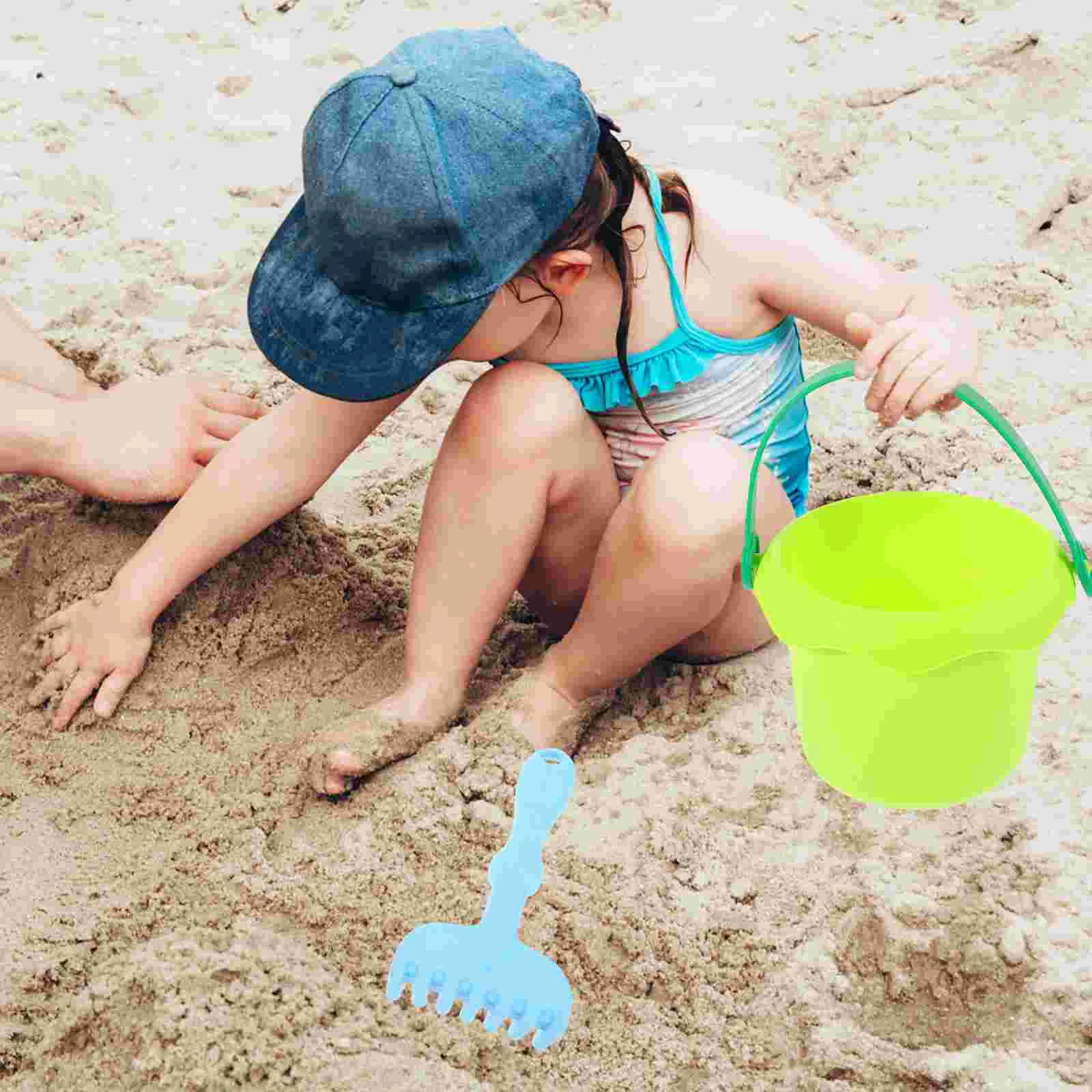 

1 Set Sand Bucket Toy Kids Beach Spade Sand Toy Kids Beach Sand Rake Toy