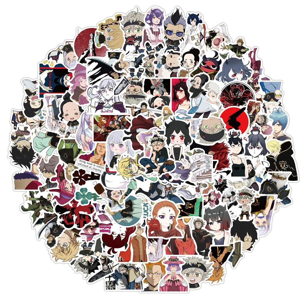 

10/30/50PCS Anime Black Clover Graffiti Waterproof Sticker Creative Decorative Decal Refrigerator Skateboard Water Cup Wholesale