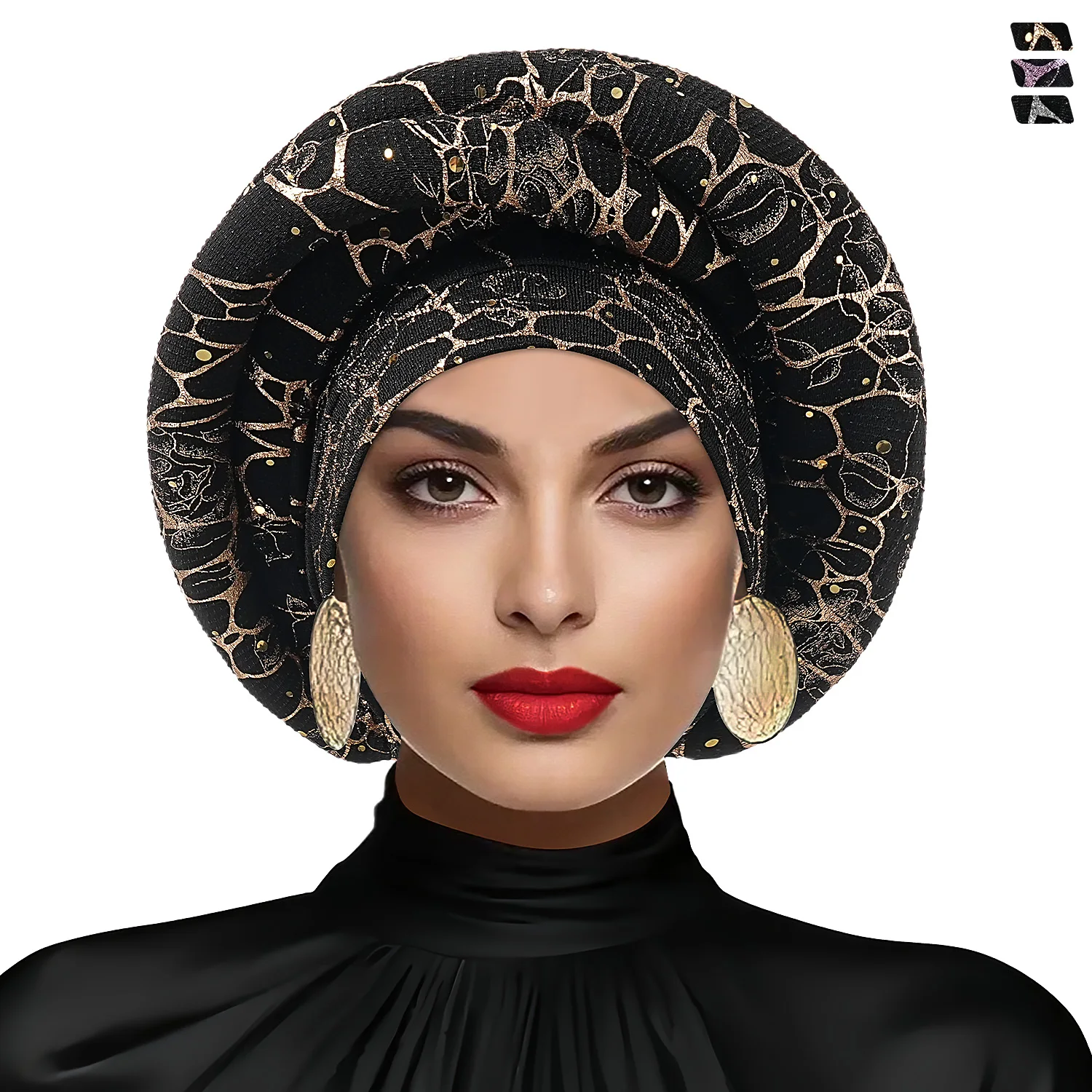 Motorhaube für Damen, Mütze, Turban, gefaltet, Knospe, exquisites Kopftuch, lässig, bequem, modisch, vielseitig, warm, Kreuzhut, Rand, Falten, Spitze