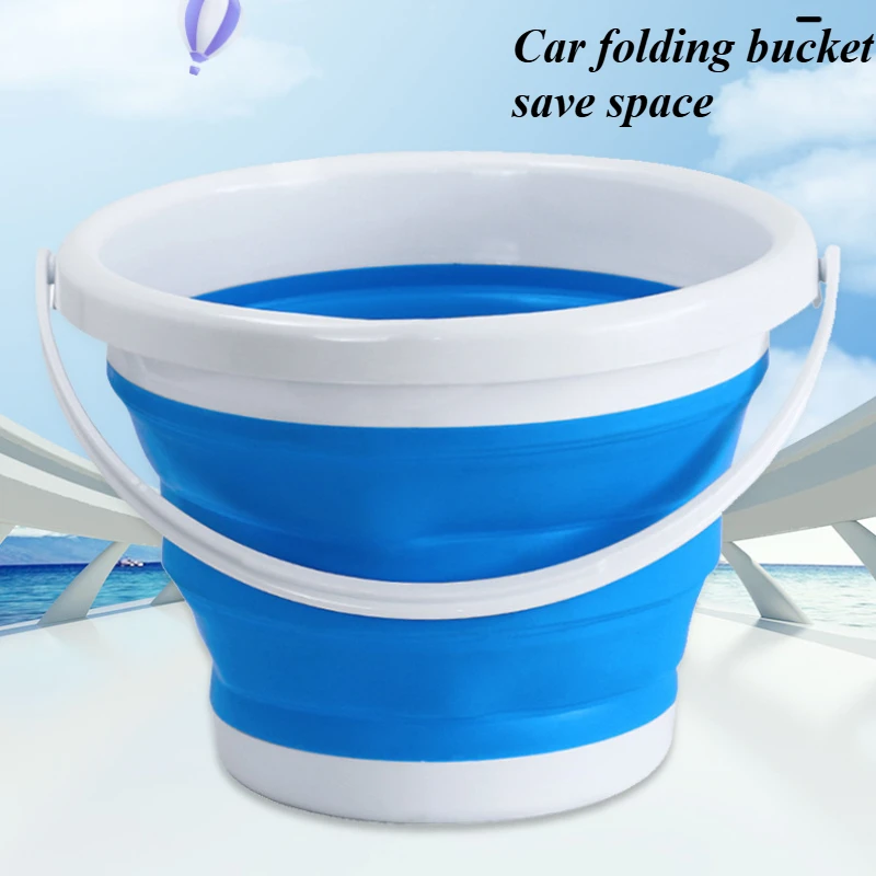 5L Collapsible Bucket Portable Folding Water Bucket Car Washing Fishing Household Plastic Travel Outdoor Camping