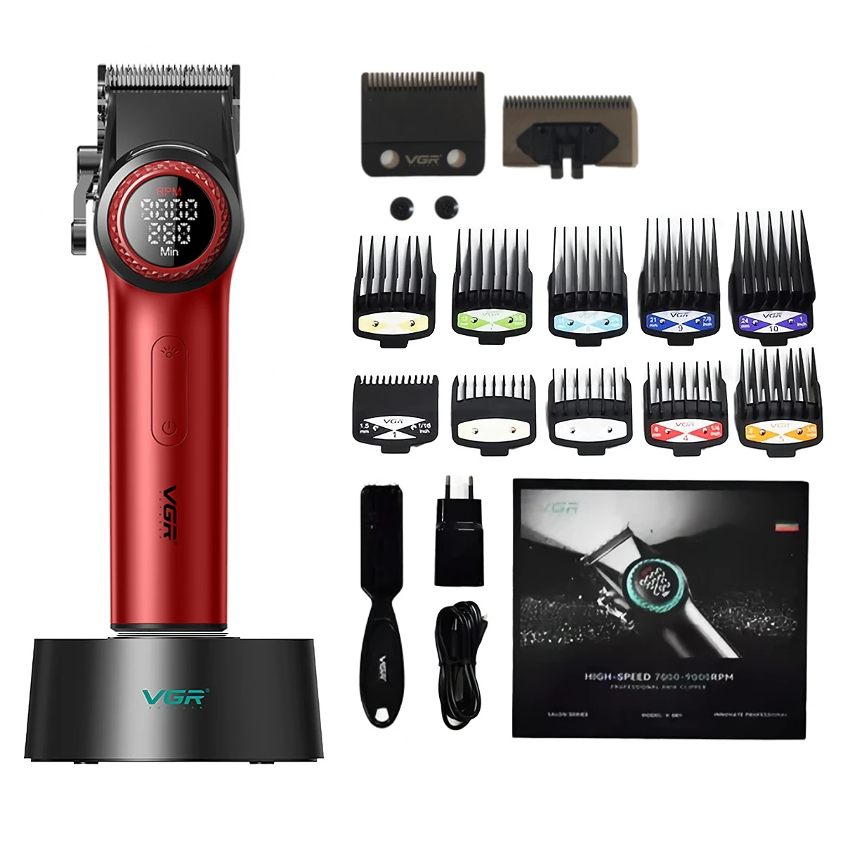 VGR ماكينة تشذيب الشعر احترافي ماكينة قص الشعر حلا...