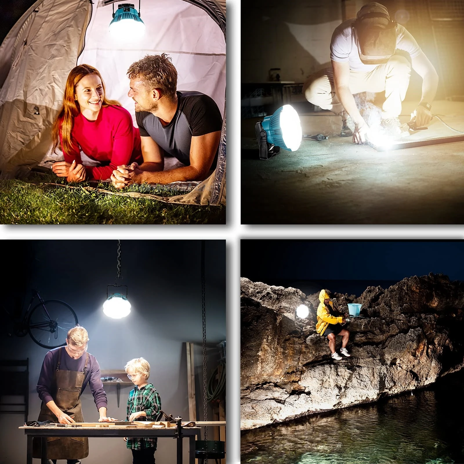 LED Camping Lantern for Makita 18V Li-ion Battery 24W 2400LM Work Light Portabl