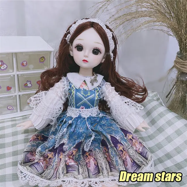 30cm Kawaii Doll 4D Real Eyes Little Princess Set Net Red BJD 23 Joints Dolls Children'S Toys Girl Cute Birthday Gift 2022 2