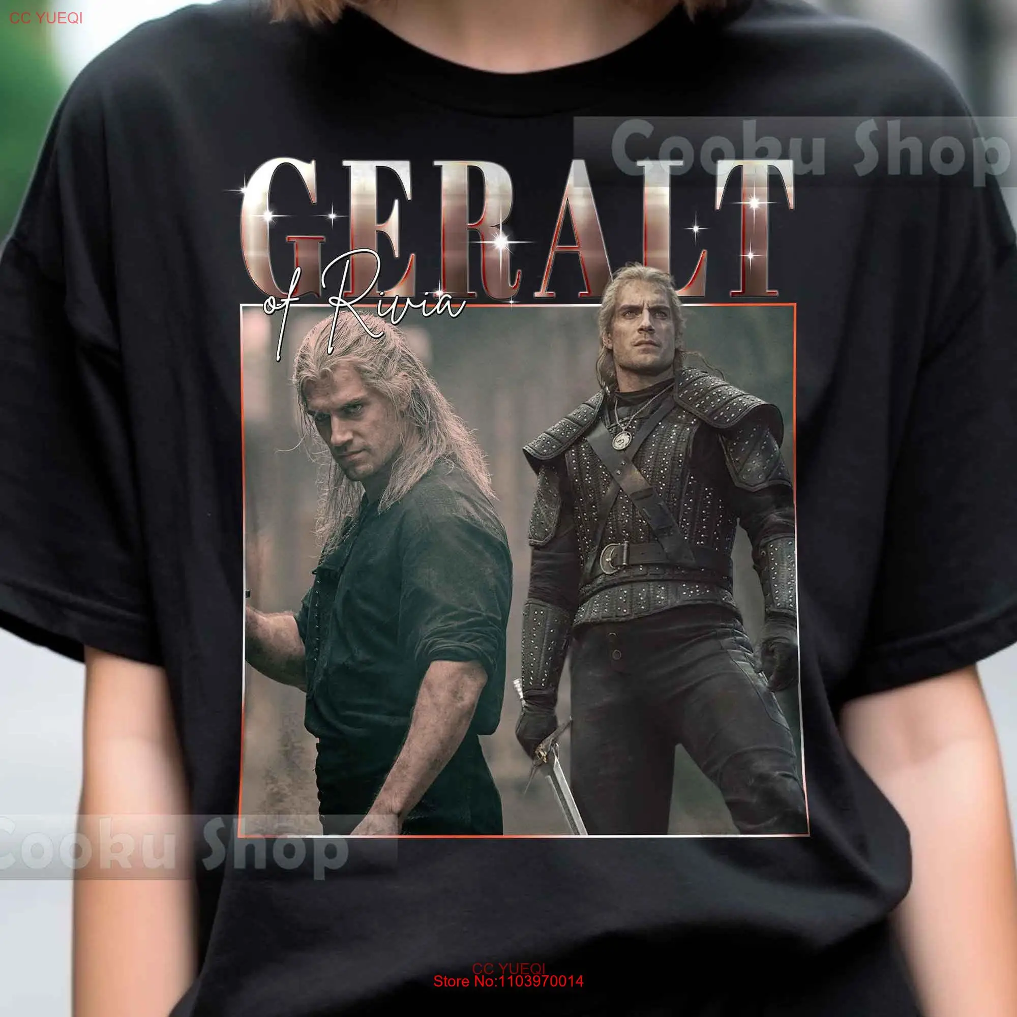 Футболка в стиле ретро с изображением геральта ривии для длинных или коротких рукавов Ребекки Гиббса Футболка в стиле ретро с изображением геральта ривии для длинных или коротких рукавов Ребекки Гиббса