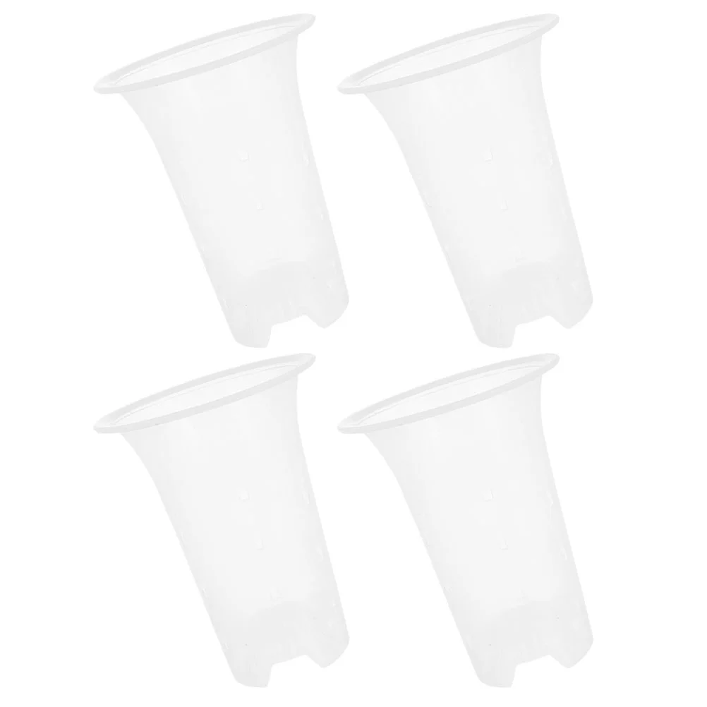 

4 Pcs Flowerpot Garden Decorative Pots Thicken Orchid Plastic Plant for Plants Pp Flowers Planter