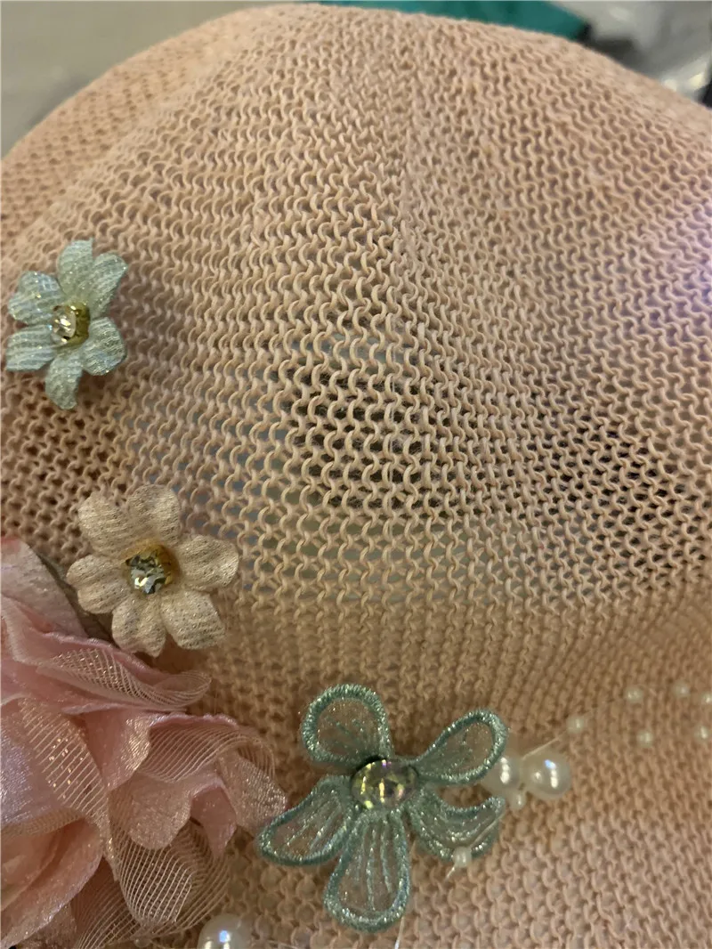 pearl flower ventilation lady leisure Octagonal hat women visors cap women baseball cap