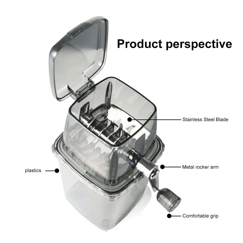 Carp Fishing Bait Lure Crusher Grinder Multi-function Ice Chopper Manual Fishing Lures Crusher with Stainless Steel Blades