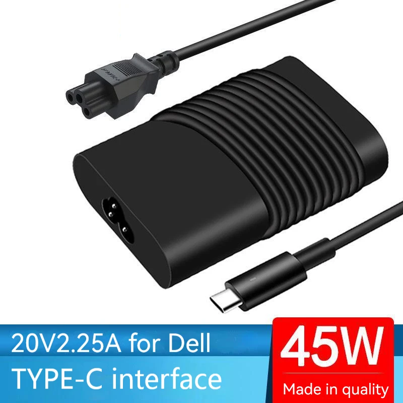 

20V 2.25A Type-C Laptop AC Adapter Charger for Dell 7289 P29S 3380 7350 5490 T17G 5495 7390 7212 3390 5290 7285 5590 7370 5320