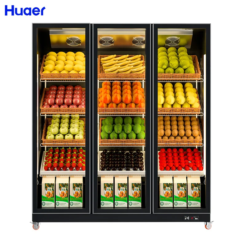 Huaer Hotel Restaurant Fruit Showcase Drink Cold Display Cabinet