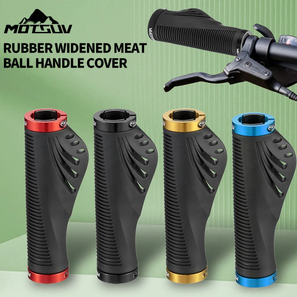 Ergonomic Non-Slip Bicycle Handlebar Grips with Aluminum Double Lock
