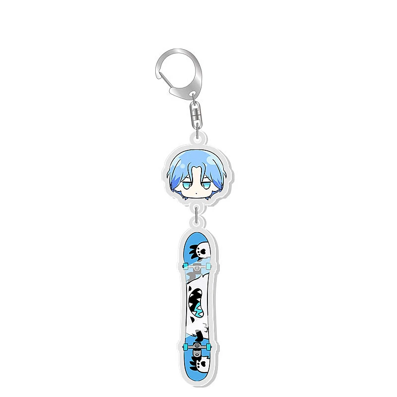 SK8 Reki Chinen Miya Anime Keychain Cartoon Plastic Keyrings Bag Tag Cos Accessory anime keychain
