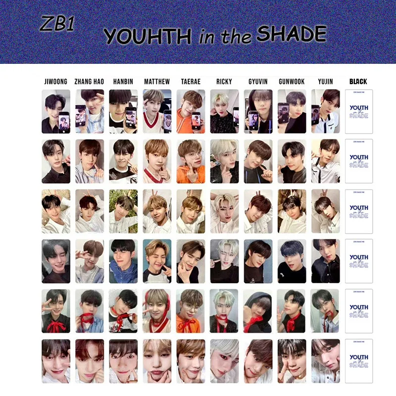 

Kpop Photocards ZEROBASEONE ZB1 Zhang Hao RICKY GYUVIN Sung Han Bin Album YOUTH IN THE SHADE Lomo Cards YUJIN Kpop Accessories