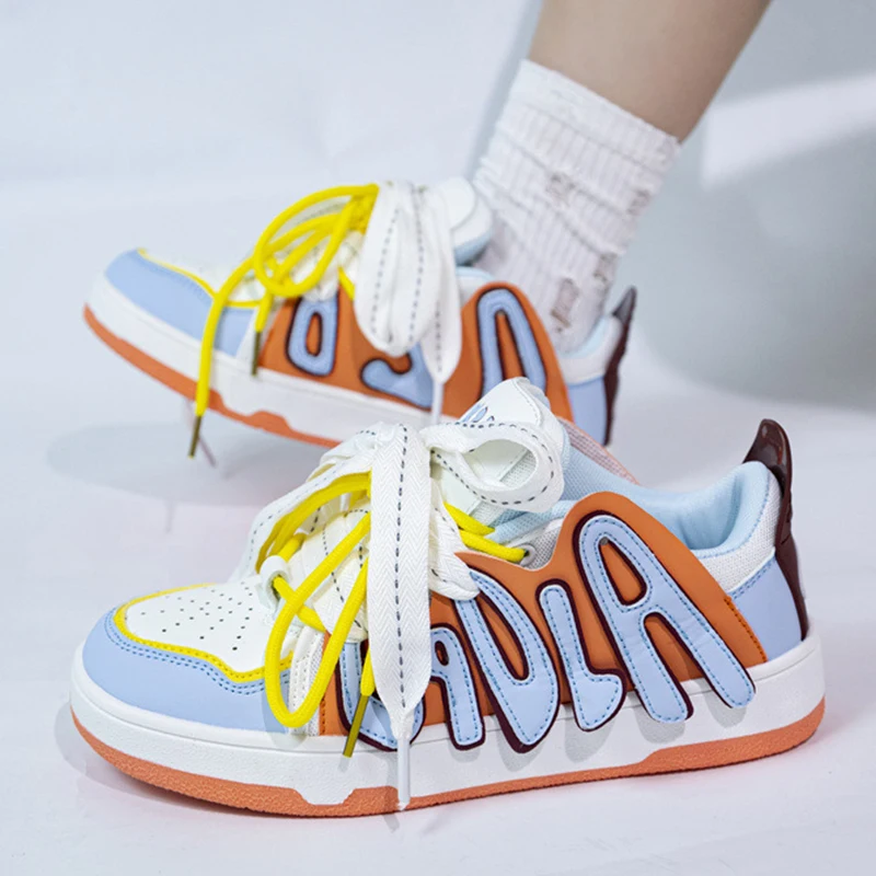 

Кроссовки на шнуровке для мужчин и женщин, повседневная спортивная обувь на платформе, индивидуальный дизайн, разные цвета, обувь для бега и тенниса, для пар, 36-44