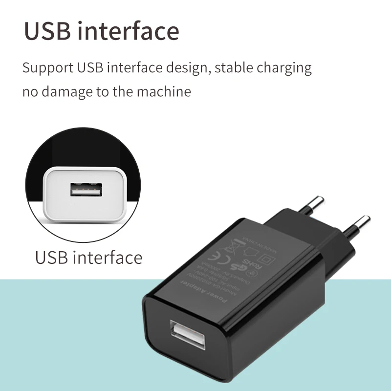 EU Adapter 5V2A Mobile Phone USB Charger Suitable for Italy France Germany CE Certification Two Round Foot Plug charger adapter battery charger power supply adapter battery charger adapter