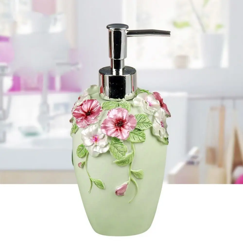Luxury Flower Soap Dispenser Floral European style Hand Lotion Pump Bottle Colorful Anti-Leak Press Refillable Bottle soap dispenser