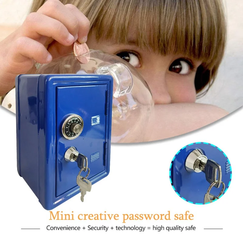 Mini Atm Money Box Creative Piggy Bank Password Digital Coins Cash Deposit Children Security Saving Safe Box Best New Year Gift
