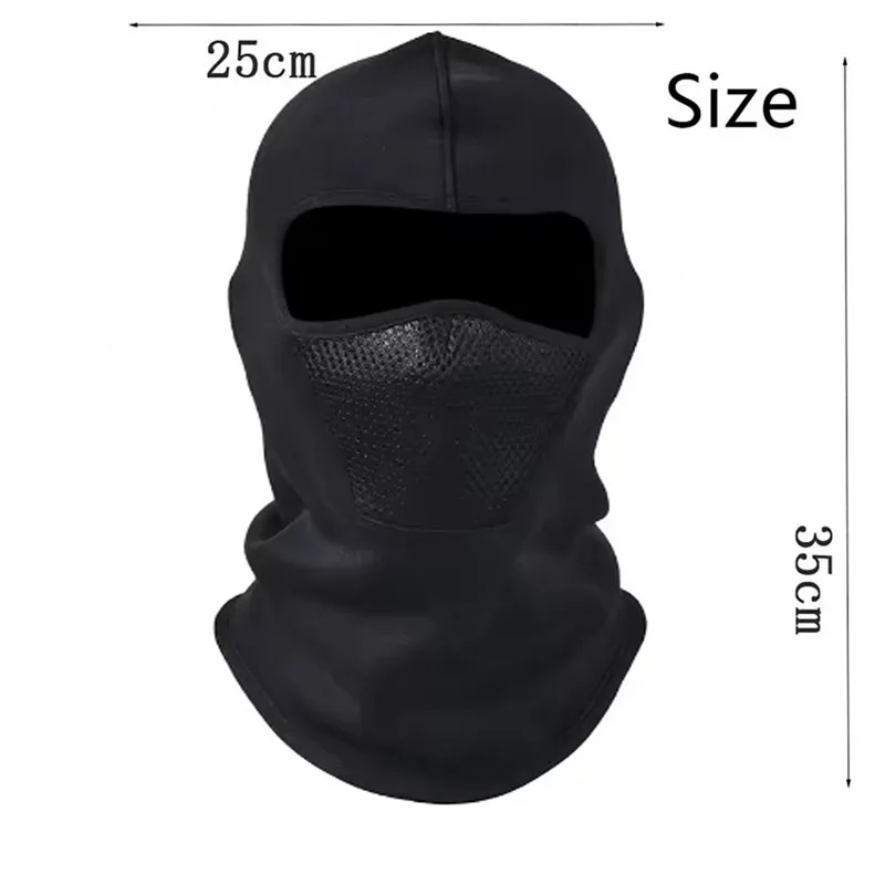 Winter Velvet Mesh Riding Hat Motorcycle Balaclava Hat Outdoor Skiing Camping Sports Dustproof and Windproof Scarf Headband