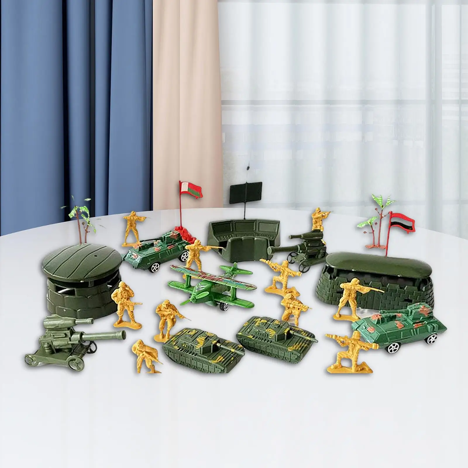 25Pcs 5cm Action Figure with Tanks Model Playset DIY for Children