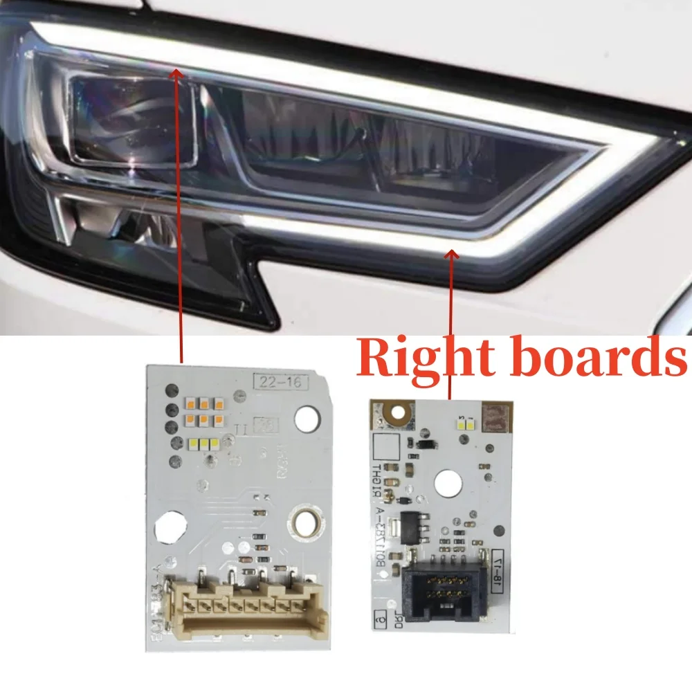 Фото TXDZ Новинка 8V0998474A белые DRL платы 8V0998473A для 2018 2019 2020 AUDI A3 S3 RS3 полная подсветка №4
