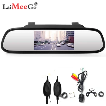 Monitor per auto da 4,3 pollici Schermo LCD per specchietto retrovisore automatico 12v universale per telecamera di backup/telecamera frontale/lettore multimediale/guida di sicurezza
