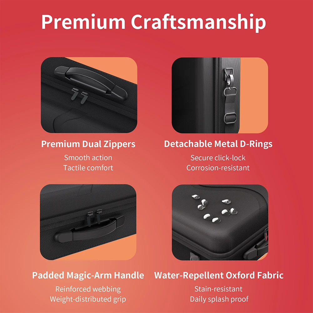 Carrying Case with Handle and Shoulder Strap Portable Storage Bag Waterproof and Shockproof Carry Case for Nintendo Switch2