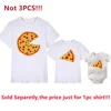 Funny Pizza and Pizza Slice Print Family Matching Shirts Cotton Dad and Daughter Son Kids Tshirts Baby Rompers Father's Day Gift 4