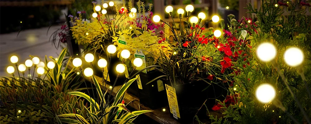 Description Picture 2 of item8 Heads LED Solar Firefly Lights Outdoor Garden Decoration Landscape Lights Waterproof Firework Starburst Yard Pathway Lawn Lamp
