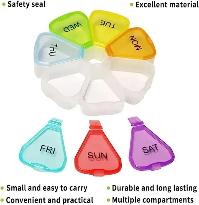 7-Day Round Travel Pill Box 4
