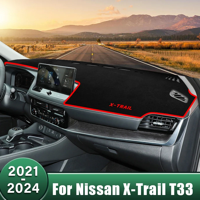 

Car Dashboard Cover Avoid Light Pad Sun Shade Mat Non-Slip Carpet Anti-UV Accessories For Nissan X-Trail T33 2021 2022 2023 2024
