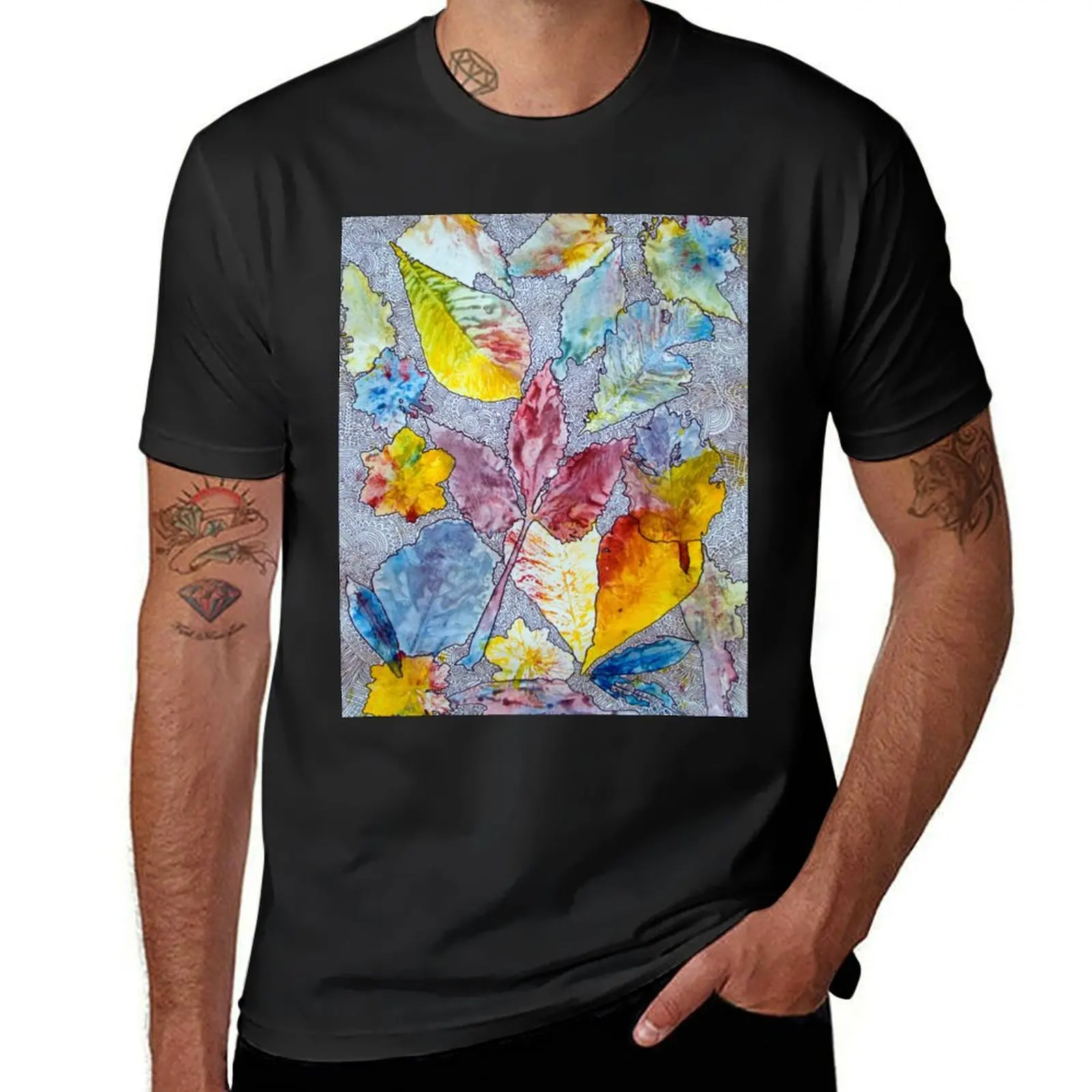 

Fall Drawing Meditation T-Shirt summer top hippie clothes mens graphic t-shirts