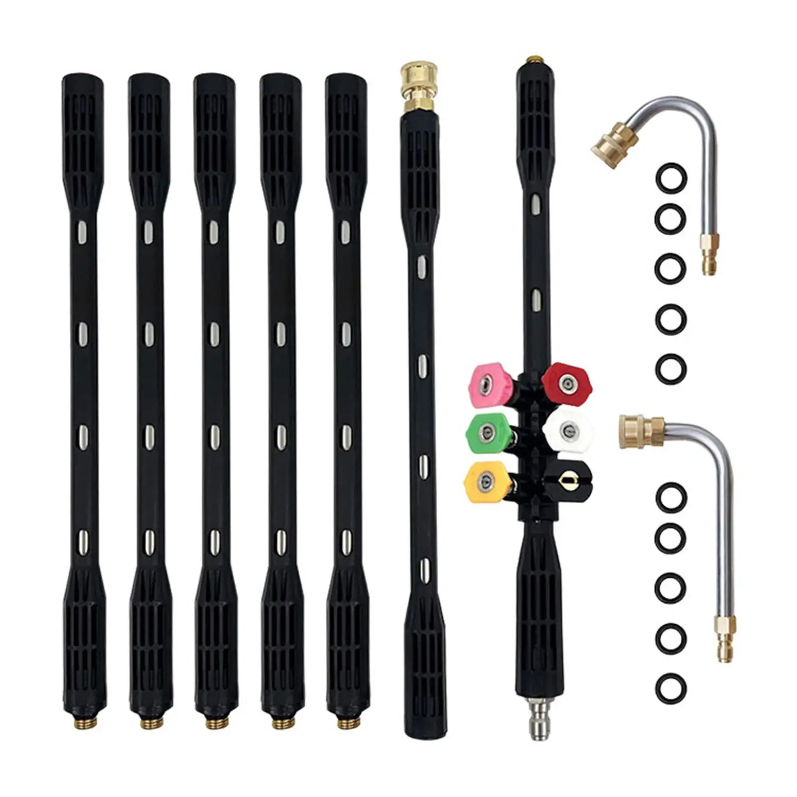 9 Pieces Extension Pole, High Pressure Power Washer Extension Rod, Gutter