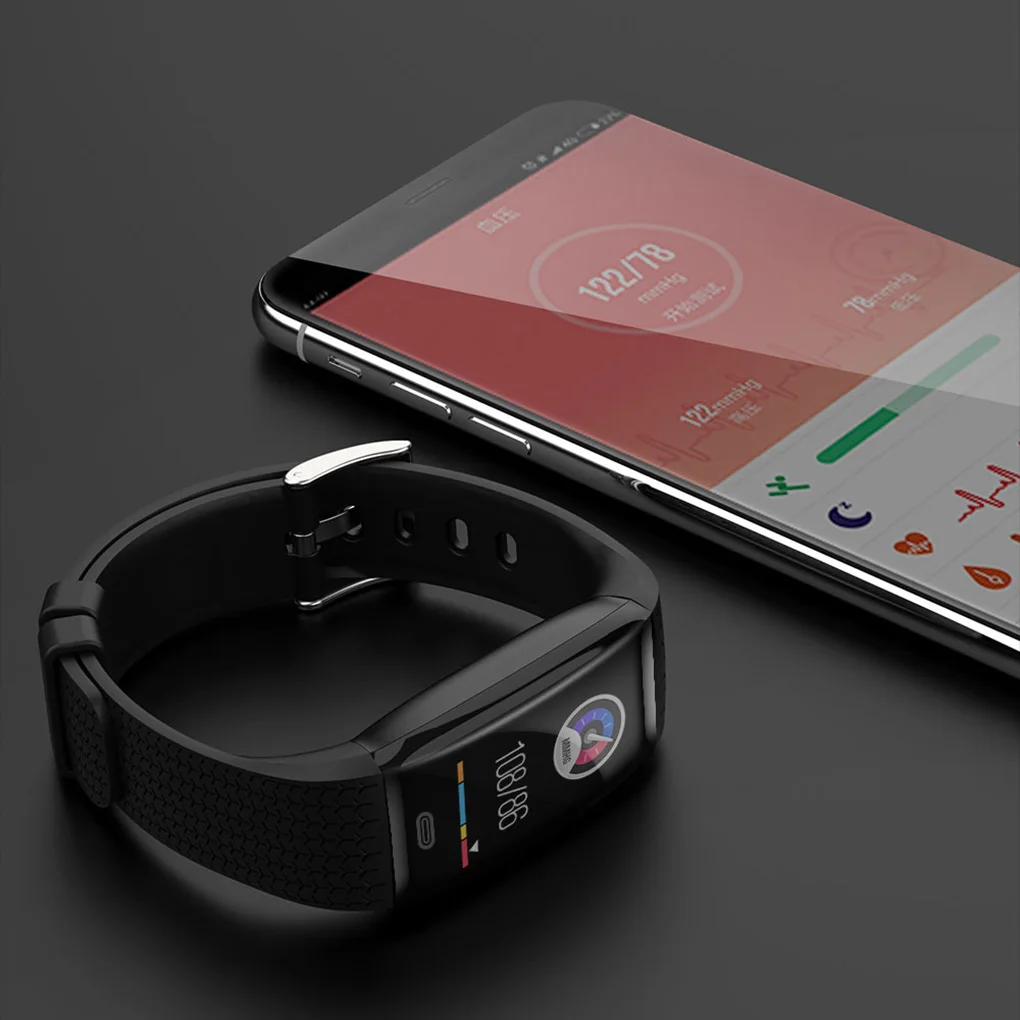 

Bluetooth 4 0 Color Screen Smart Bracelet Wristband Heart Rate Blood Pressure Fitness Tracker Waterproof