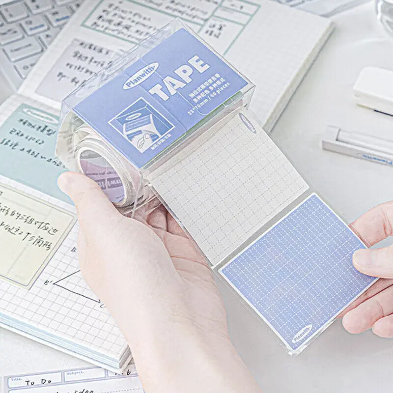 

40/60Sheets Sticky Notes Pad Self-Adhesive Message Note Index Bookmaker Stickers Notepad Memo Pad Stationery Sticker