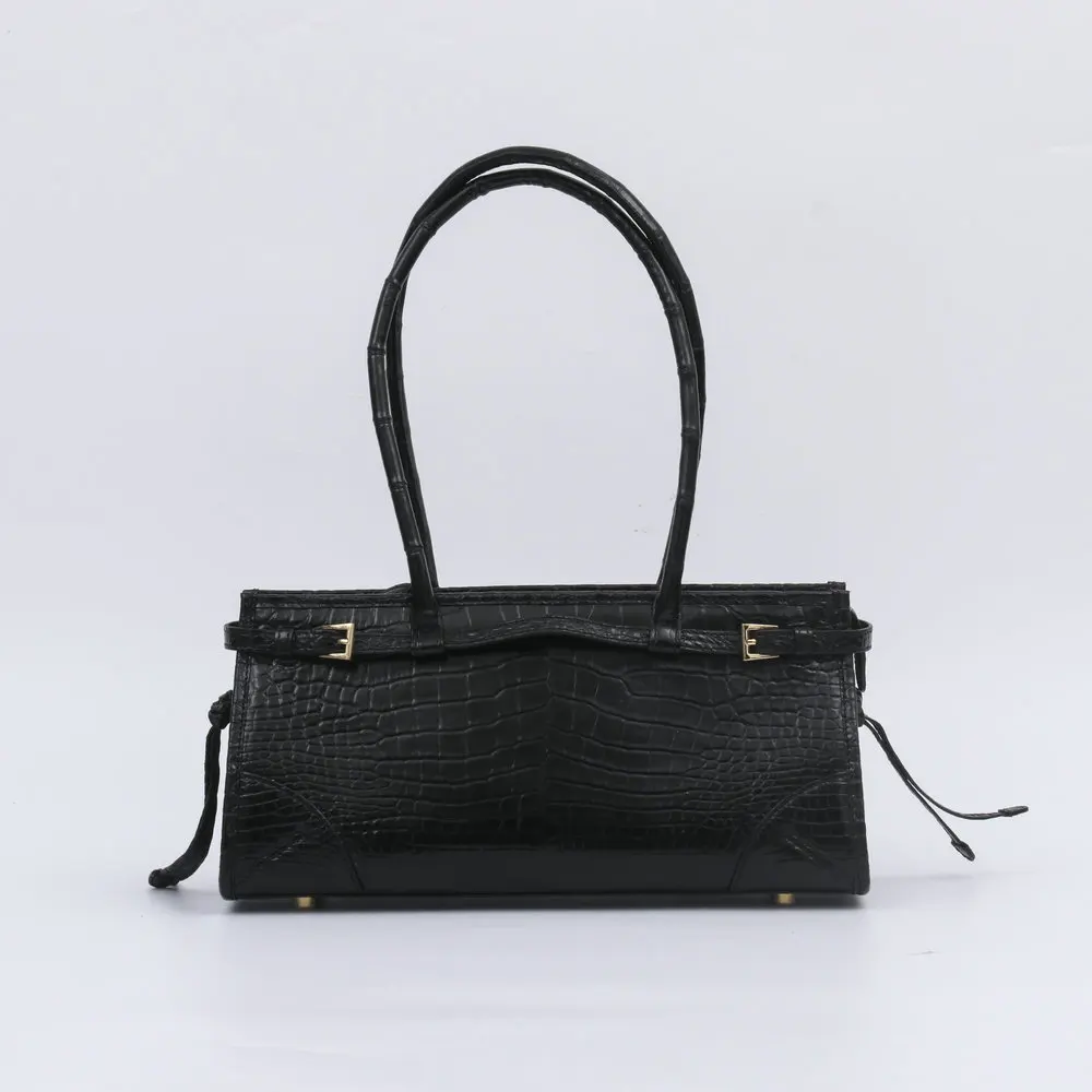 Genuine crocodile leather handbag