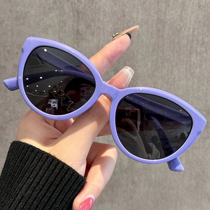 Cute and stylish children's cat eye sunglasses, UV resistant, durable, and cool sunglasses, suitable for children aged 2-13