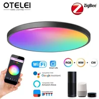 Zigbee Tuya Smart Ceiling Light WIFI RGB Remote Control APP Alexa Google Voice Dimmable Living Room Bedroom LED Ceiling Lamp 1