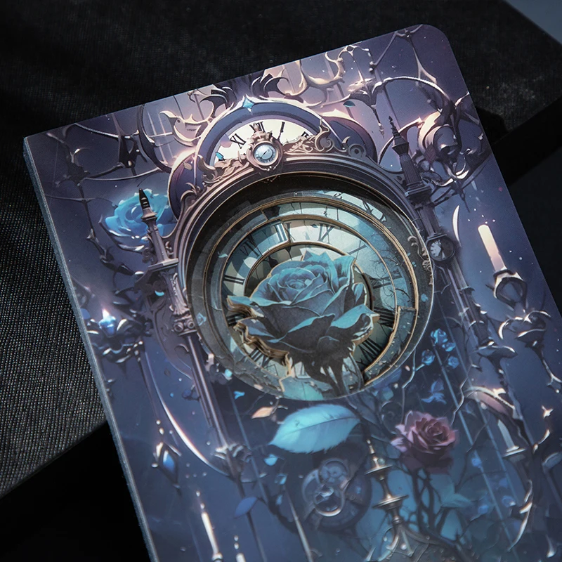 Pink Castle Creative Creative 3D Hollow Paper Carving Notebook Gift Midnight Rose Commemorative Notebook Handbook 2