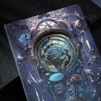 Pink Castle Creative Creative 3D Hollow Paper Carving Notebook Gift Midnight Rose Commemorative Notebook Handbook 2