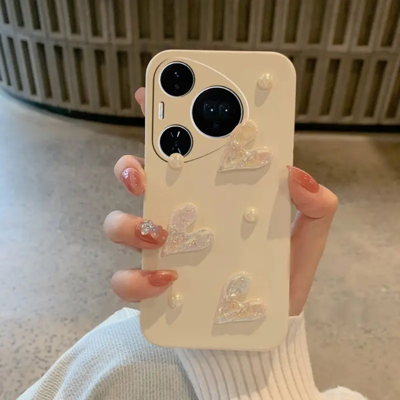 Laser Love Heart Design Soft Silicone TPU Phone Case