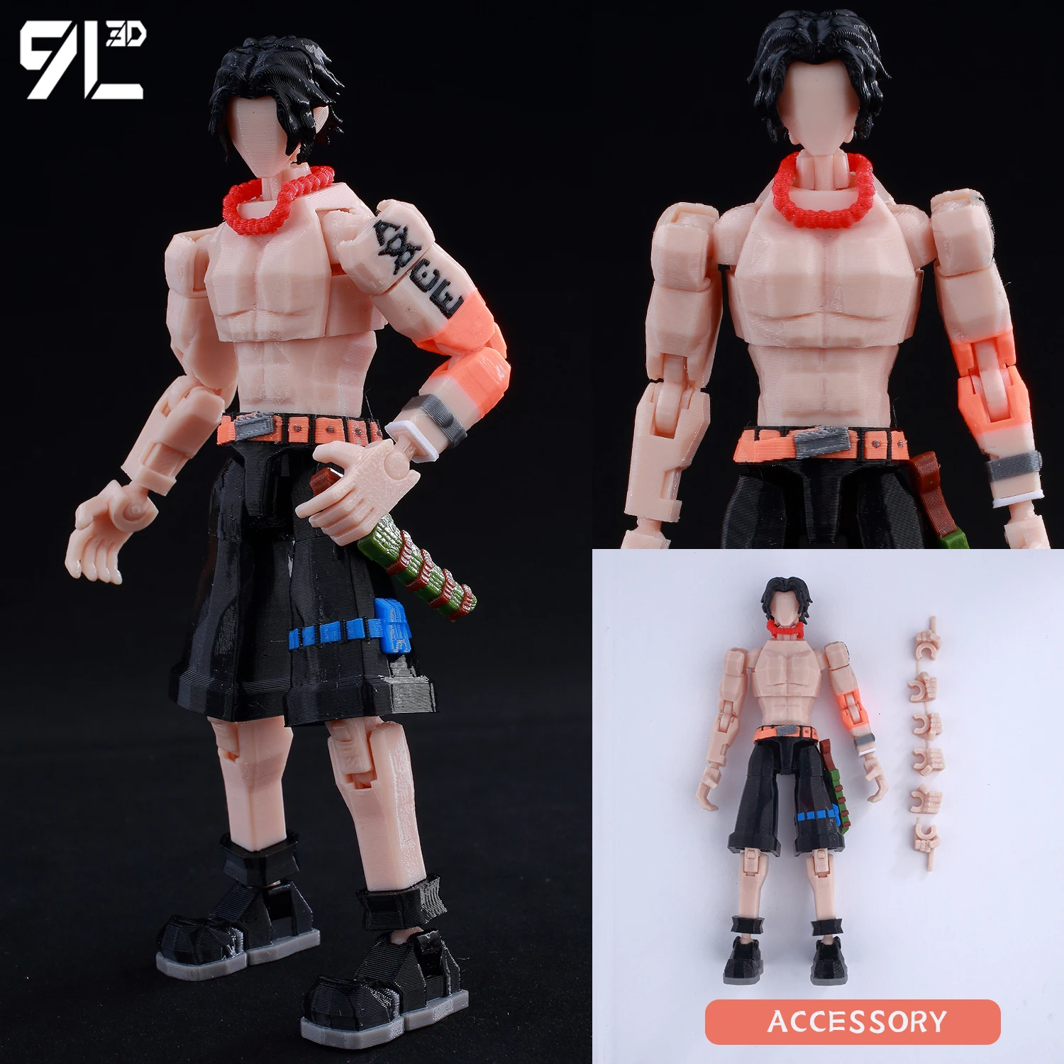 9L3D-printed Multi-jointed T13 Dummy13 Lucky13 Titan13 KaijuNo.8