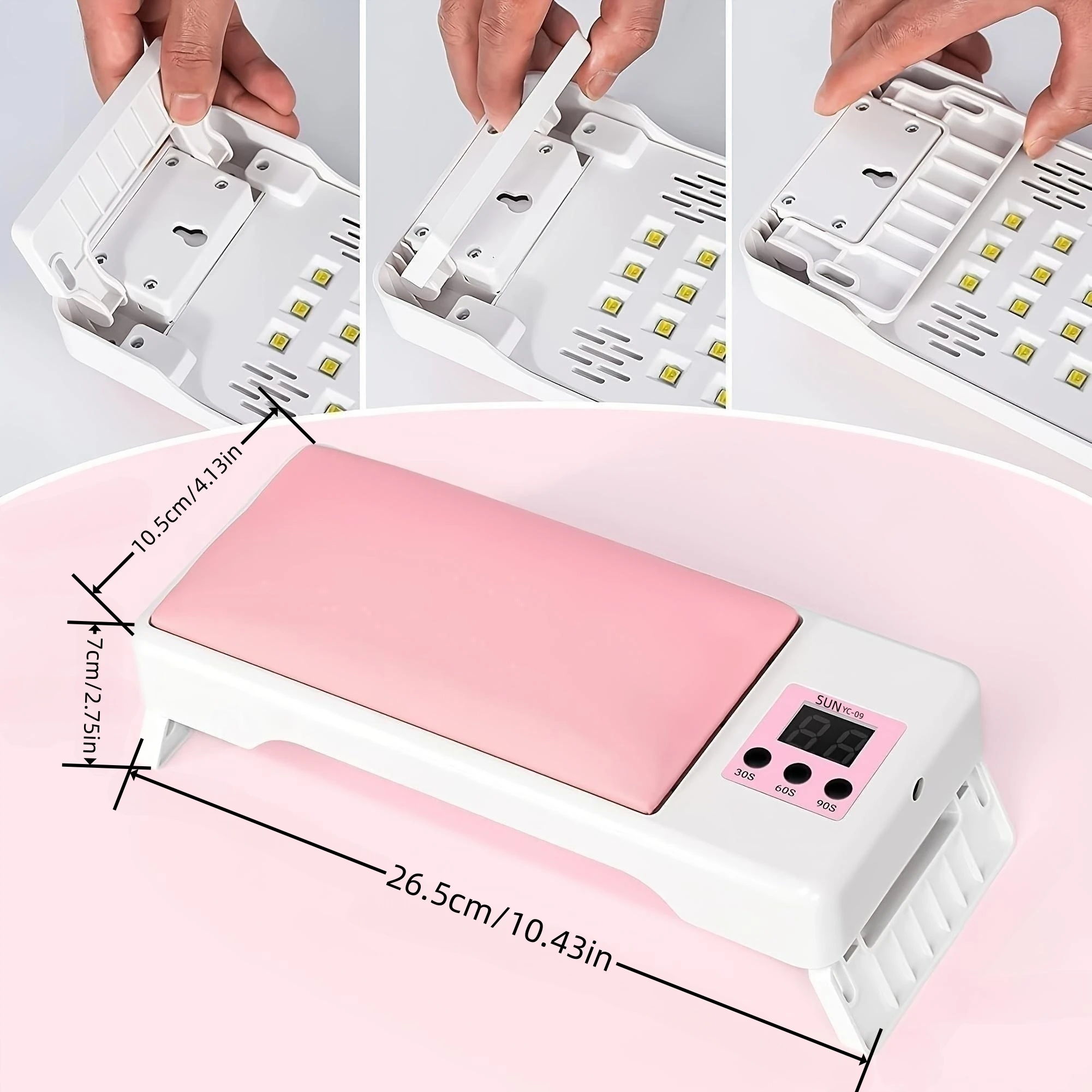 베개 타입 네일 램프, 72W UV 램프, 네일 드라이어, 젤 네일 광택제 경화 LED UV 램프, 3 타이머, 네일에 적합